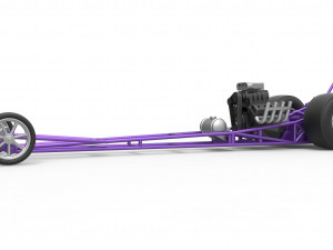 Front engine dragster with V8 Scale 1 to 25 Modèles 3D en vedette
