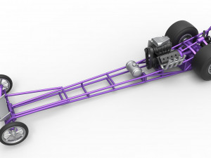 Front engine dragster with V8 Scale 1 to 25 Modèles 3D en vedette