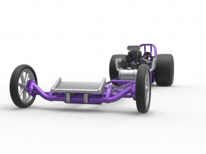 Front engine dragster with V8 Scale 1 to 25 Modèles 3D en vedette