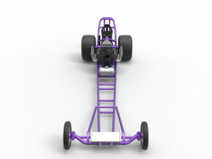 Front engine dragster with V8 Scale 1 to 25 Modèles 3D en vedette