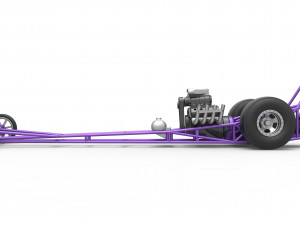 Front engine dragster with V8 Scale 1 to 25 Modèles 3D en vedette