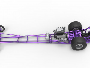 Front engine dragster with V8 Scale 1 to 25 Modèles 3D en vedette