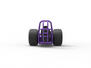 Front engine dragster with V8 Scale 1 to 25 Modèles 3D en vedette