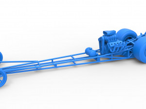 Front engine dragster with V8 Scale 1 to 25 Modèles 3D en vedette