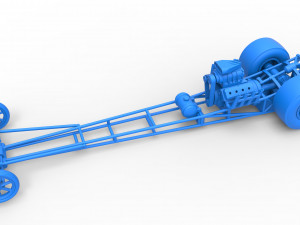 Front engine dragster with V8 Scale 1 to 25 Modèles 3D en vedette