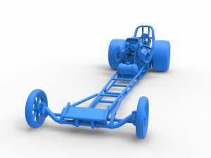 Front engine dragster with V8 Scale 1 to 25 Modèles 3D en vedette