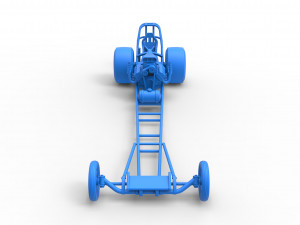 Front engine dragster with V8 Scale 1 to 25 Modèles 3D en vedette