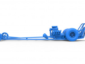Front engine dragster with V8 Scale 1 to 25 Modèles 3D en vedette