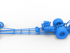 Front engine dragster with V8 Scale 1 to 25 Modèles 3D en vedette