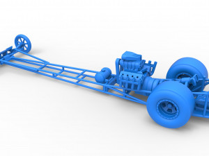 Front engine dragster with V8 Scale 1 to 25 Modèles 3D en vedette