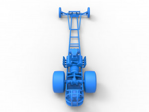 Front engine dragster with V8 Scale 1 to 25 Modèles 3D en vedette