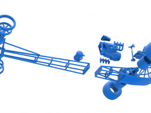 Front engine dragster with V8 Scale 1 to 25 Modèles 3D en vedette