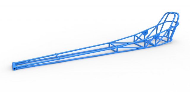 Frame of Front engine dragster Scale 1 to 25 3D-printmodel .c4d .max .obj .3ds .fbx .stl .blend 