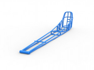 Frame of Front engine dragster Scale 1 to 25 3D-printmodel