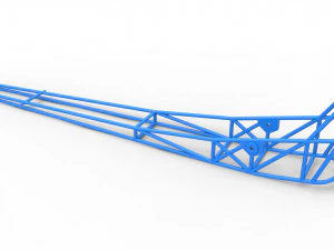 Frame of Front engine dragster Scale 1 to 25 3D Print Model