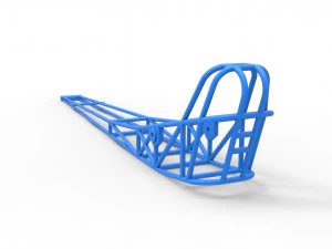 Frame of Front engine dragster Scale 1 to 25 3D Print Model