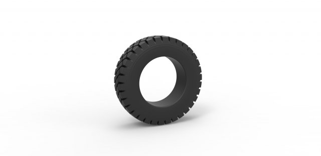 Military truck tire 10 Scale 1 to 24 Modello di stampa 3D .c4d .max .obj .3ds .fbx .stl .blend 