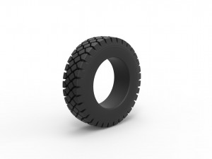 Military truck tire 10 Scale 1 to 24 Modello di stampa 3D