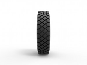 Military truck tire 10 Scale 1 to 24 Modello di stampa 3D
