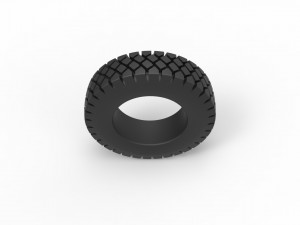 Military truck tire 10 Scale 1 to 24 Modello di stampa 3D