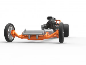 Front engine dragster with 2 V8 Scale 1 to 25 3D Print Model