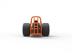 Front engine dragster with 2 V8 Scale 1 to 25 Modello di stampa 3D