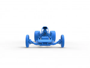 Front engine dragster with 2 V8 Scale 1 to 25 3D Print Model