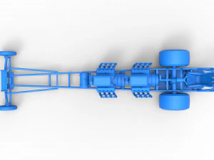 Front engine dragster with 2 V8 Scale 1 to 25 3D Print Model