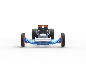 Front engine dragster with double supercharged V8 Scale 1 to 25 3D Print Model