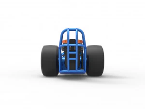 Front engine dragster with double supercharged V8 Scale 1 to 25 3D Print Model