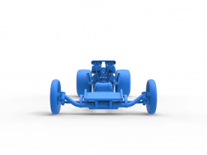 Front engine dragster with double supercharged V8 Scale 1 to 25 3D Print Model