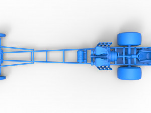 Front engine dragster with double supercharged V8 Scale 1 to 25 3D Print Model