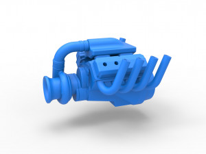Funny car Turbo Engine V8 Scale 1 to 25 3D प्रिंट मॉडल