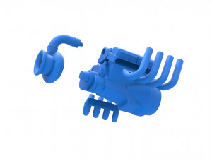 Funny car Turbo Engine V8 Scale 1 to 25 3D Print Model
