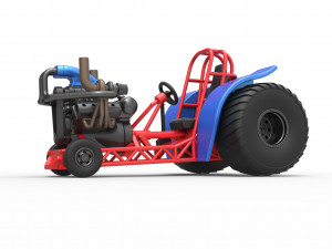 Mini Rod pulling tractor 6 Scale 1 to 25 3D Принт Модель