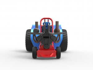 Mini Rod pulling tractor 6 Scale 1 to 25 3D Принт Модель