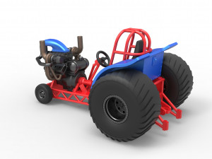 Mini Rod pulling tractor 6 Scale 1 to 25 3D Принт Модель