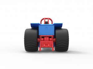 Mini Rod pulling tractor 6 Scale 1 to 25 3D Принт Модель