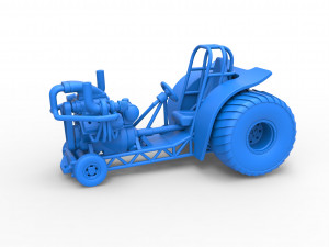 Mini Rod pulling tractor 6 Scale 1 to 25 3D Принт Модель