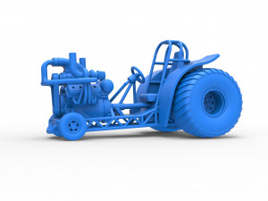 Mini Rod pulling tractor 6 Scale 1 to 25 3D Принт Модель