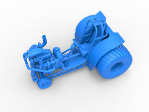 Mini Rod pulling tractor 6 Scale 1 to 25 3D Принт Модель