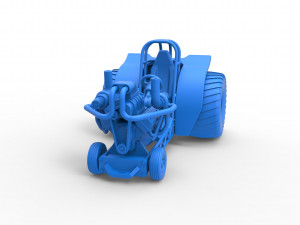 Mini Rod pulling tractor 6 Scale 1 to 25 3D Принт Модель