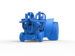 Mini Rod pulling tractor 6 Scale 1 to 25 3D Принт Модель