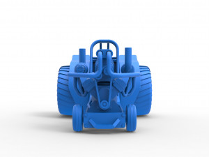 Mini Rod pulling tractor 6 Scale 1 to 25 3D Принт Модель