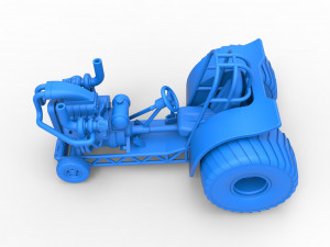 Mini Rod pulling tractor 6 Scale 1 to 25 3D Принт Модель