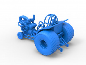 Mini Rod pulling tractor 6 Scale 1 to 25 3D Принт Модель