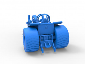 Mini Rod pulling tractor 6 Scale 1 to 25 3D Принт Модель