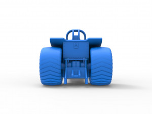 Mini Rod pulling tractor 6 Scale 1 to 25 3D Принт Модель