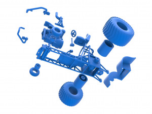 Mini Rod pulling tractor 6 Scale 1 to 25 3D Принт Модель