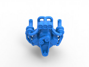 Twin turbo supercharged V8 Engine Version 2 Scale 1 to 25 3D Baskı Modeli